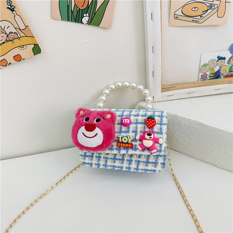 Bagos de moda para niñas de viento fragante 2025, otoño y invierno, nuevos accesorios de bolsos de hombro para niños, bolsos de princesa