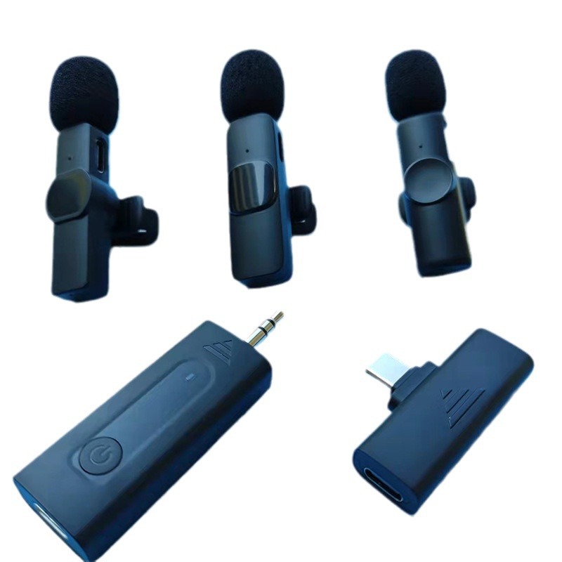 Micrófono de cuello inalámbrico explosivo transfronterizo, teléfono móvil tres en uno, grabación en vivo al aire libre, grabación de video corta