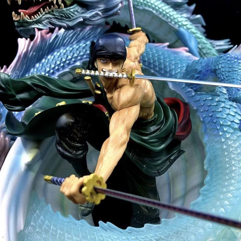 ワンピース GK 大型双頭彫刻黒真珠ロロノア・ゾロ三龍ゾロ GK フィギュア装飾モデル|undefined