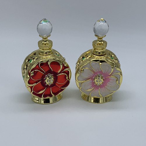 Rose Flower Wholesale Middle Eastern Dubai Style Perfume Bottle Desert Floral Aroma Empty Bottle Manufacturer Wholesale