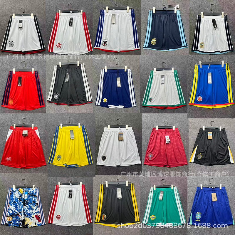 24/25/26 Season Football Shorts Barcelona Real Madrid Inter Milan Flamengo Manchester United Manchester City Arsenal Football Uniforms