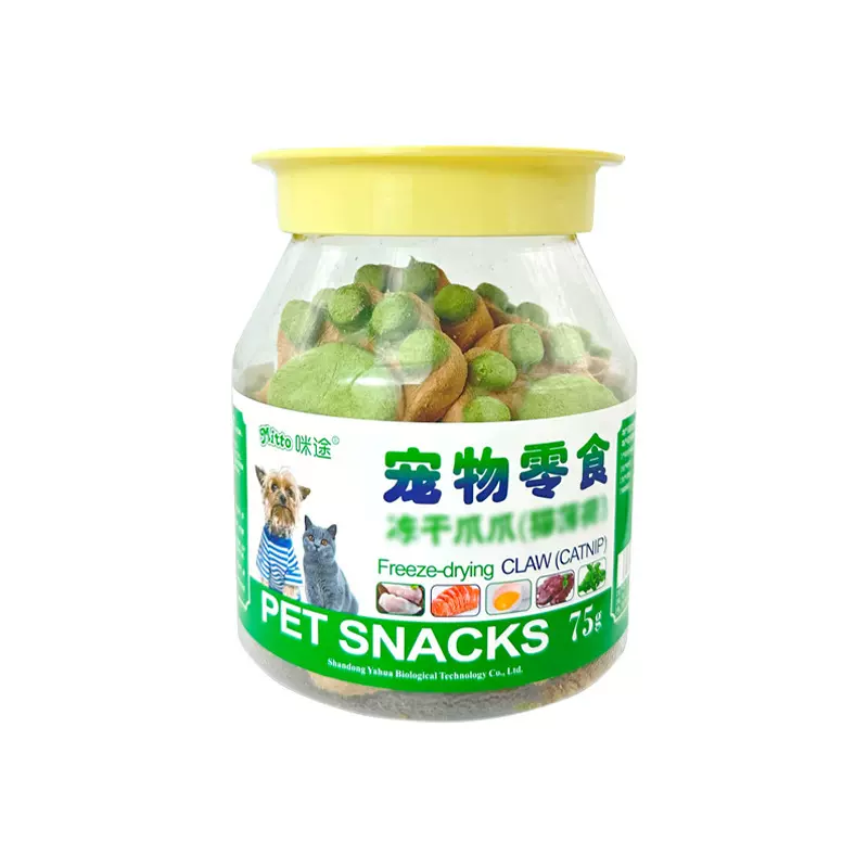 冻干宠物零食猫薄荷猫爪生骨肉冻干蔓越莓冻干猫咪零食罐装批發
