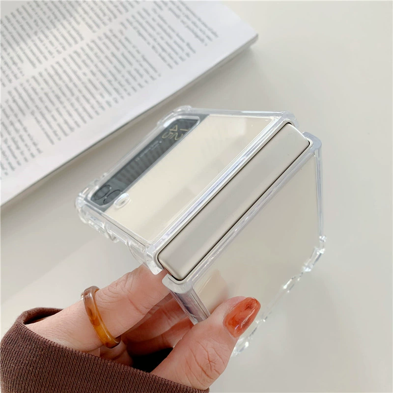 Подходит для чехла для мобильного телефона Samsung Z Flip6 Fold6, чистый ТПУ, четырехугольный складной чехол Flip3/4/ 50% off Fold3