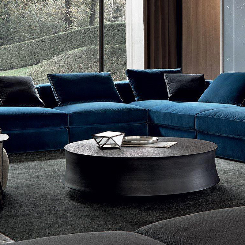 Minimalista italiano Poliform mesa de café sala de estar estilo encantador apartamento pequeño diseñador corto mesa redonda de té mesa de café