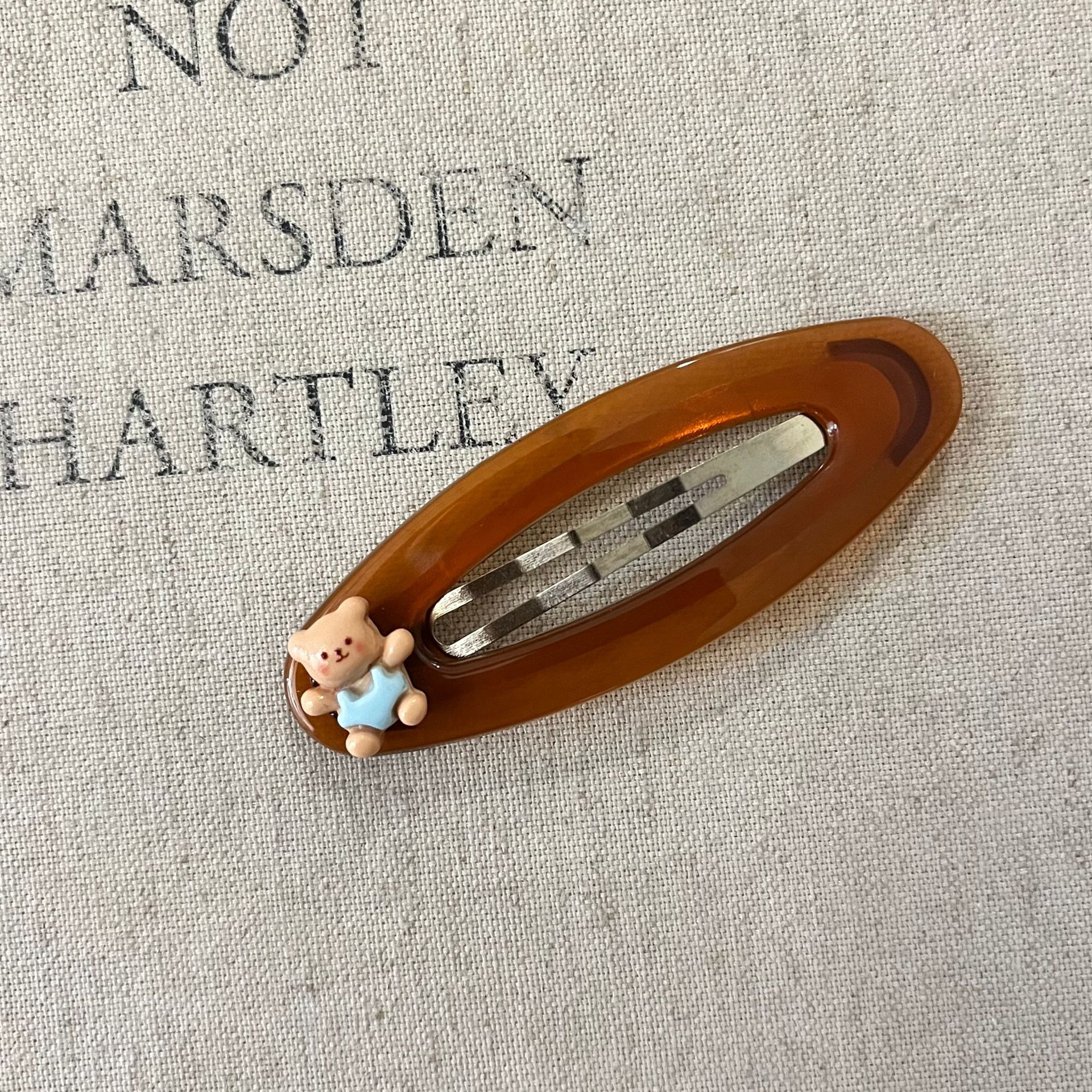 16 # 커피 머리핀 곰돌이