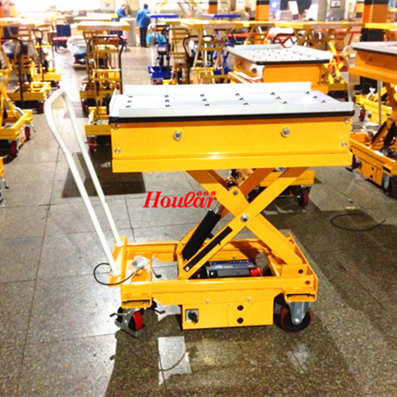 200kg滚珠台面式平台车MH-K70牛眼电动/手动液压升降平台车叉车