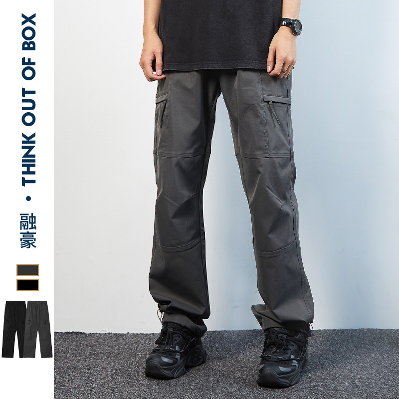 Trendy Men's Custom Cargo Pants Factory Direct Sale Multi-Pocket Durable Work Pants Support Logo Customization