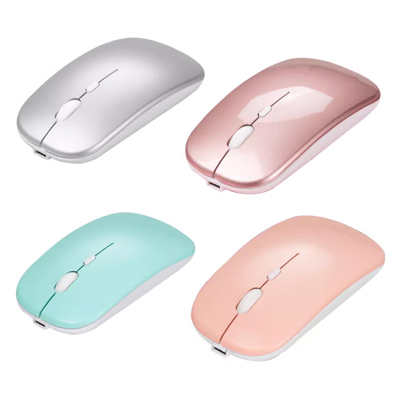 Fuente fabricante Chengxin Bluetooth modo dual silencioso 2,4g inalámbrico con luz colorida ultra-Delgado USB carga ratón
