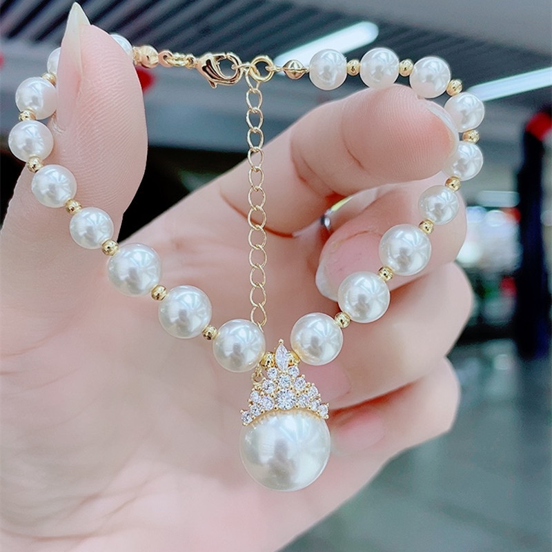 화이트 진주 팔찌