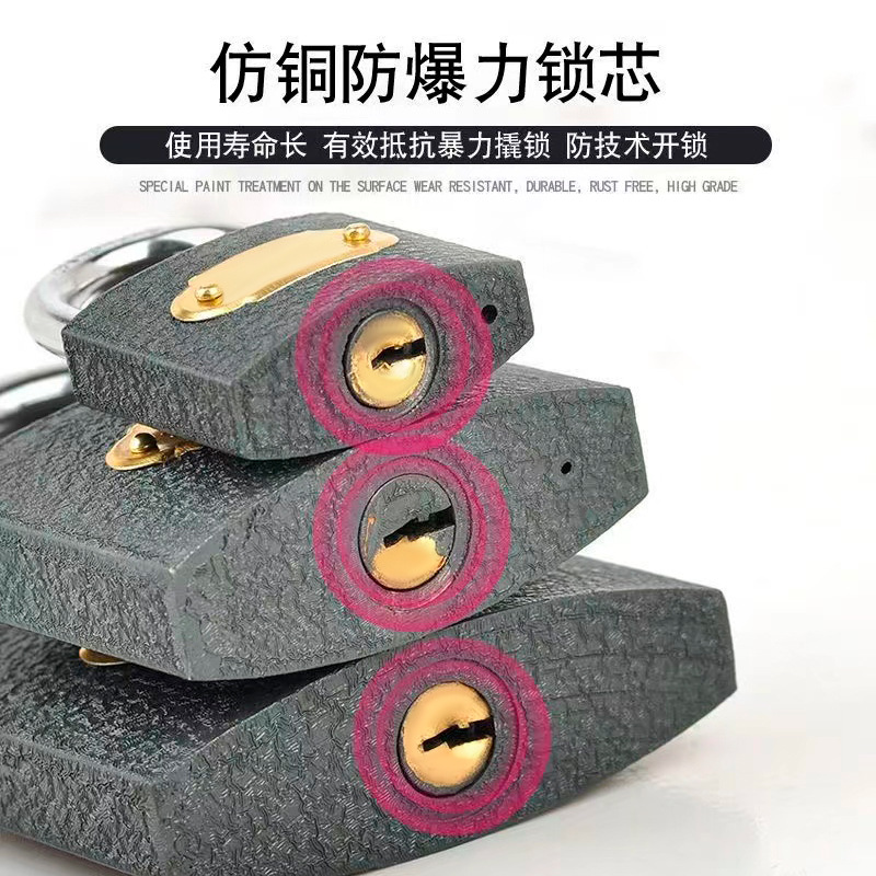 Cerradura genuina, cerradura con núcleo de cobre, llave múltiple, cerradura universal engrosada, apertura impermeable, cerradura antirrobo para el hogar con llave, candado