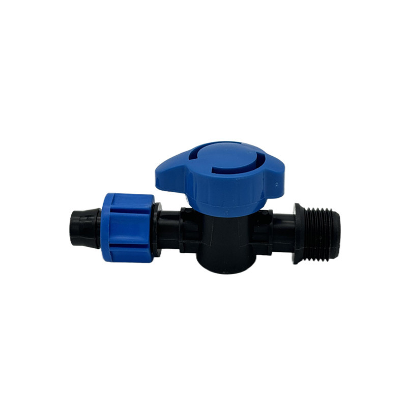 Pe válvula pequeña tubería de agua tubería de goteo conector de riego cerradura de riego hembra válvula de alambre macho conector de rosca macho interruptor de válvula al por mayor 211