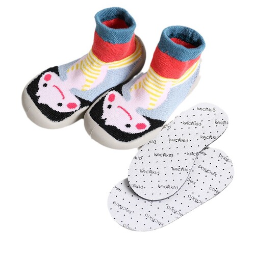 Non-slip children's indoor shoes baby floor shoes outdoor rubber sole children's shoes toddler shoes terry winter short shoes and socks wholesale