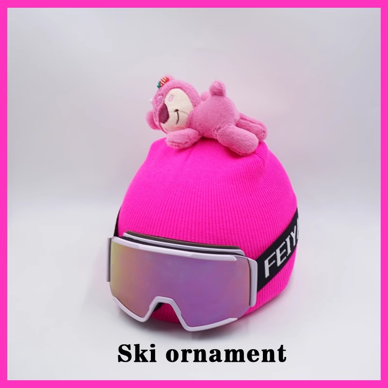 Cute Cartoon Plush Ski Helmet Cover