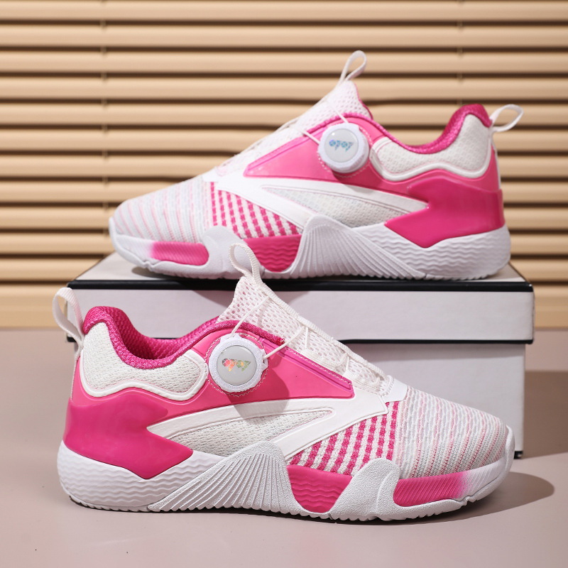 Transfronterizos de verano transpirables zapatos de bádminton profesionales para niños niñas zapatos antideslizantes y resistentes al desgaste zapatos deportivos de goma para niños