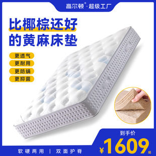 Galton Wholesale Hotel Homestay Soft and Hard Dual-purpose Ridge Protection Simmons Independent Spring Jute Coconut Brown Latex Mattress