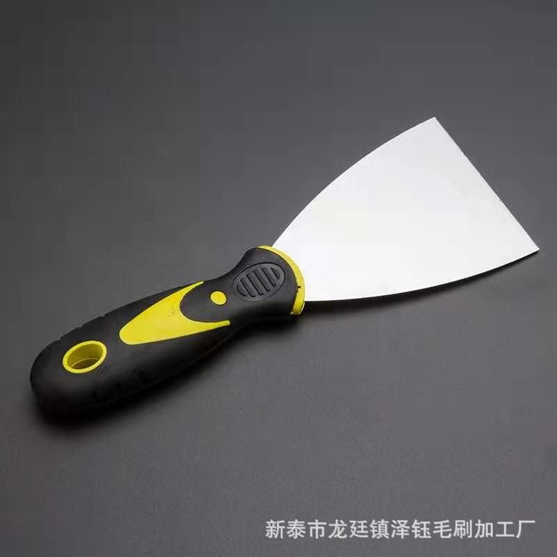 Cuchillo de masilla de mango de dos colores 1 pulgada 2 pulgadas 3 pulgadas 4 pulgadas 5 pulgadas 6 pulgadas mango de goma cuchillo de goma cuchillo de masilla pala de limpieza de acero inoxidable