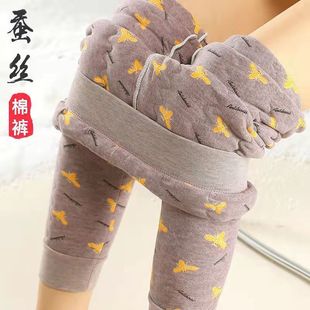 Silk Cotton Pants for Women, Velvet and Thickeneding, Autumn and Winter New Style, Super Thick Leggings, High Waist Inner Wear, Warm Pants, Large Size