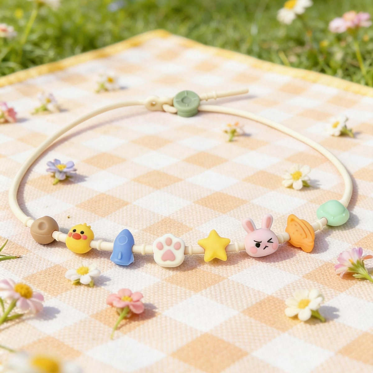Pulseras anti-mosquitos de dibujos animados para niños pulseras anti-mosquitos adorables DIY aceites esenciales de plantas anti-mosquitos pulseras de silicona al aire libre padres e hijos