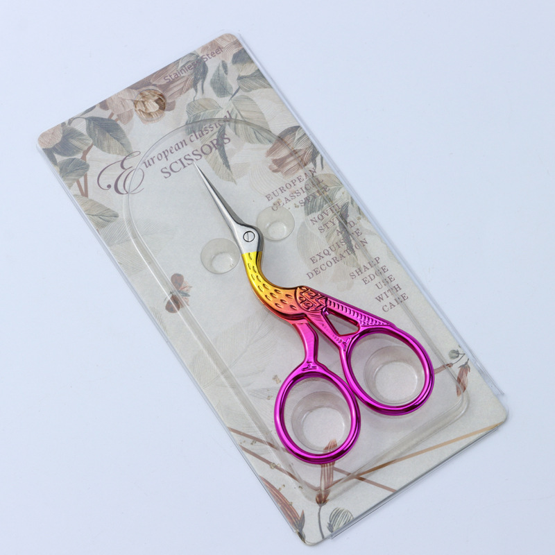 Tijeras de Grulla Acero Inox — Costura, Bordado, Estilo Retro