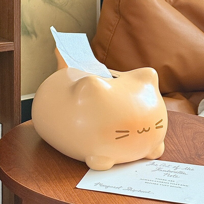 暹罗猫可爱小众创意陶瓷纸巾盒碗盘居家办公室送女生礼物实用彩盒|undefined