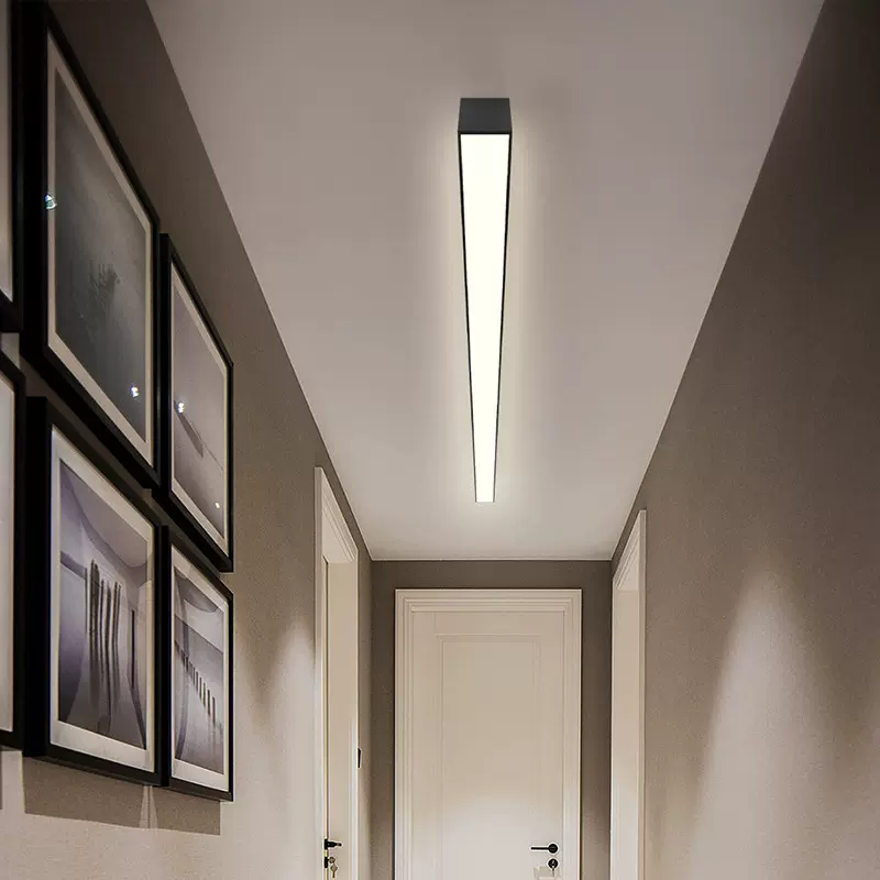 天花板一字长条灯客厅照明吸顶灯明装线性灯极简餐厅卧室led灯具