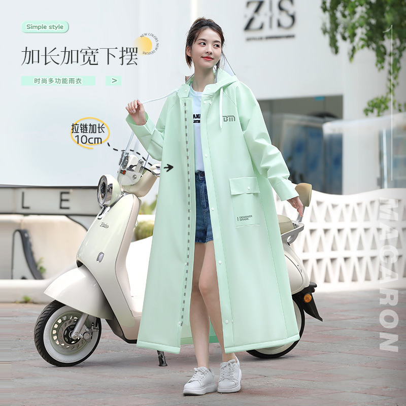 U.S. Single Raincoat Long Full-body Anti-rainstorm Adult Outer Wear Electric Car Special Person Car Separated Thickened Poncho