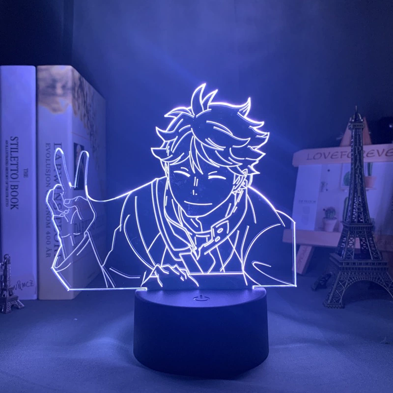 Акриловая ночная LED-лампа с волейболом, минифигура, 3D, подарок на день рождения