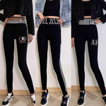 莫代尔高腰印花打底裤九分裤大码高弹提臀时尚瑜伽显瘦跑步运动裤