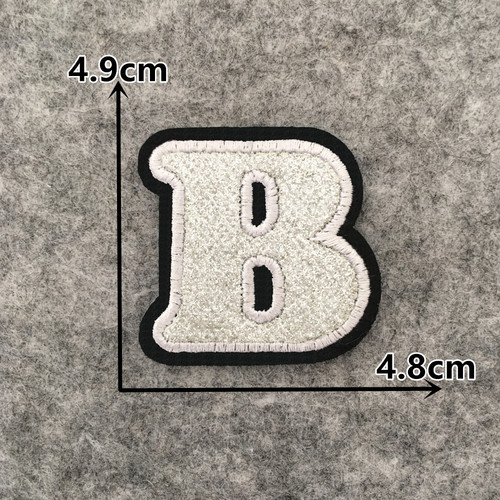 Cartoon silver 26 English letters hot melt tape stickers DIY decorative clothing ironable patch stickers