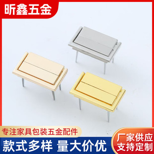 Small Latch Lock for Luggage Hardware, Gift Box Packaging Box, Rectangular Lock for Leather Case, Wooden Box, Wine Box, Zinc Alloy Clasp