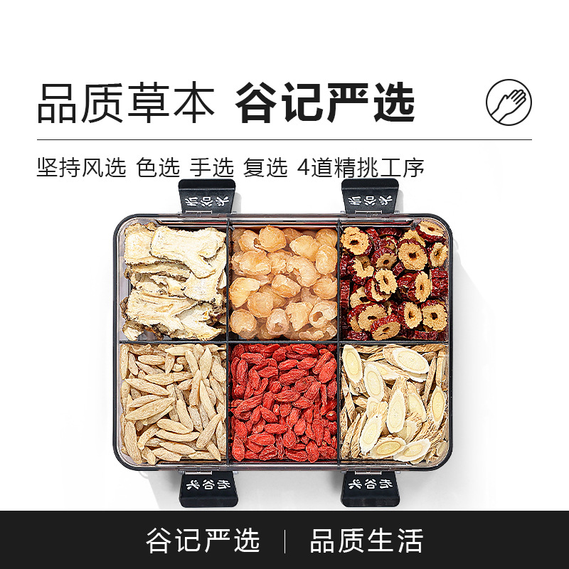 Liuwu Yueyan Tea Astragalus Goji Angelica Red Date Ophiopogon Longan Herbal Blend 455g overview