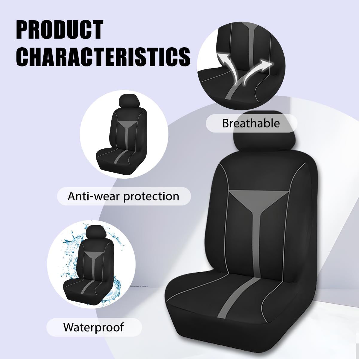 Cross-Border New Elastic Fabric Wine Glass Style Car Seat Cover for All Seasons Amazon Temu Meike Duo