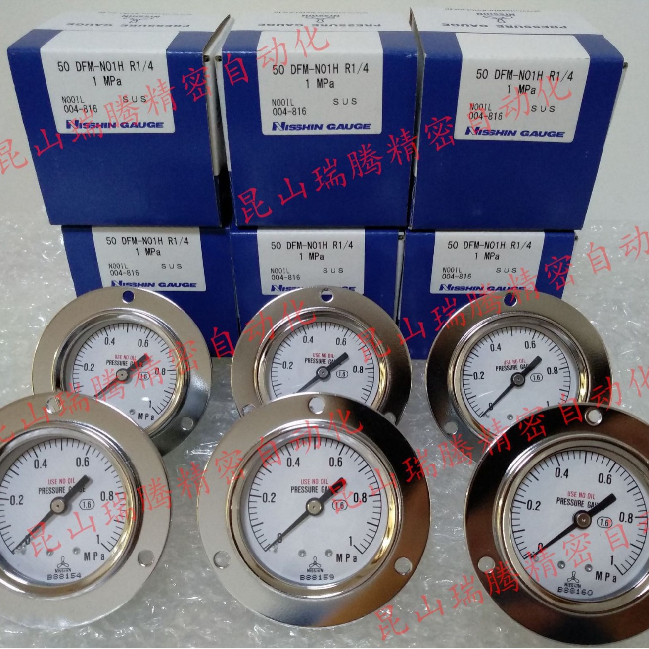 50 DFM-N01H R1/4 1MPa日新计器NISSHINGAUGE不锈钢压力表