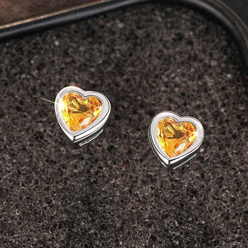 3g Weight Copper Ear Needle Material Ear Studs Classification 1 Pair Quantity Daily, Street Occasion Copper Material Heart Shape Pattern All Seasons Season Women's Gender Sweet Style 1 Pair Sweet Heart Shape Copper Ear Studs 36