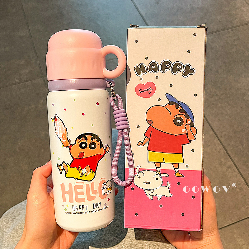 クレヨンしんちゃん 大容量 高価値 ステンレス製魔法瓶カップ 漫画ウォーターカップ かわいい学生ポータブルカップ|undefined