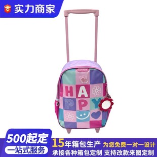 Elementary School Students' Schoolbags, Children's Spine Protection and Burden-Reducing Backpacks, High-Looking Customized Trolley Schoolbags That Can Be Carried and Pulled, Waterproof