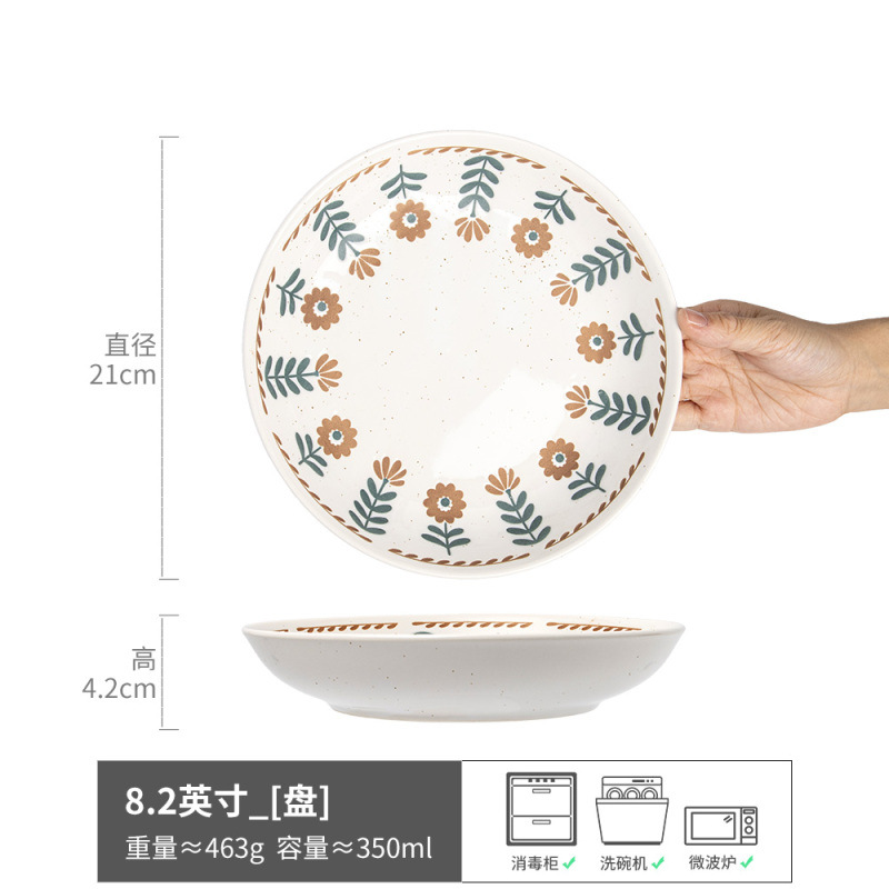 Cuencos de cerámica doméstica pintados a mano, cuencos de platos japoneses, cuencos de fideos, cuencos de ensalada de frutas, cuencos de arroz al por mayor