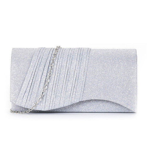 Original factory evening bag for women with a chain handle, crossbody or shoulder evening bag with flat bottom, smooth body handbag