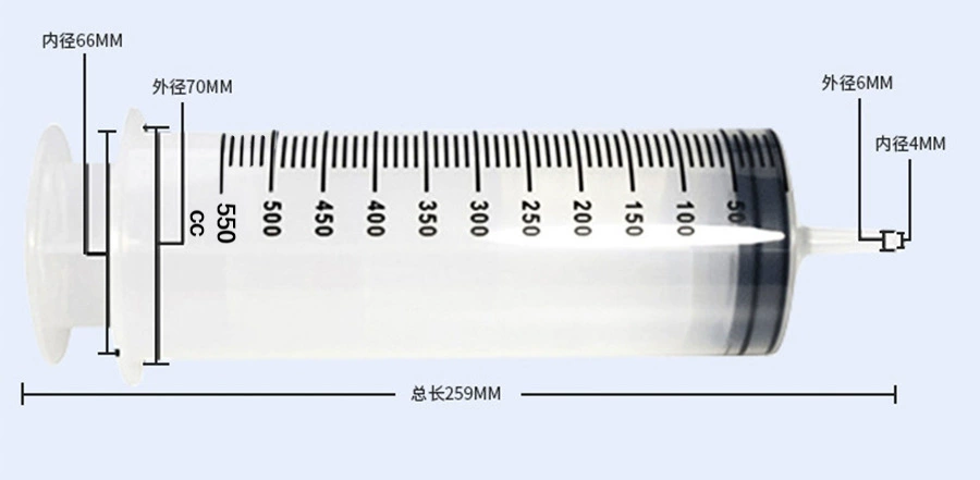 Cross-border spot large-mouthed veterinary syringe large-size straight-mouthed syringe pet feeding coarse syringe 1000ml