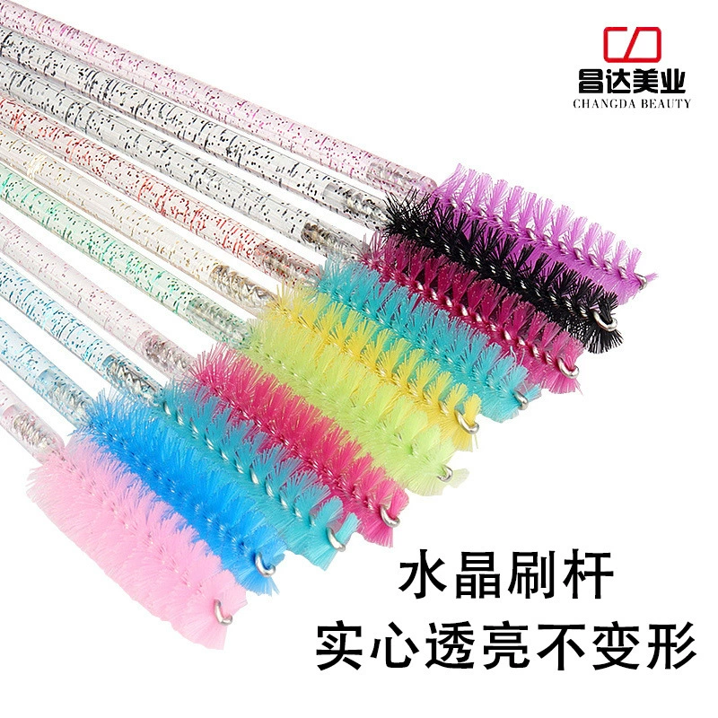 Disposable Eyelash Brushes, 50-Pack, Assorted Colors, Handheld Mascara Wands