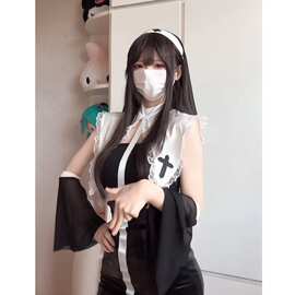 暗黑系哥特风格连衣裙小众甜辣妹蕾服裙子修女设计感简约