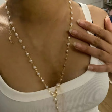 跨境亚马逊热销长款流苏Y形女士项链时尚百搭气质项链潮流饰品