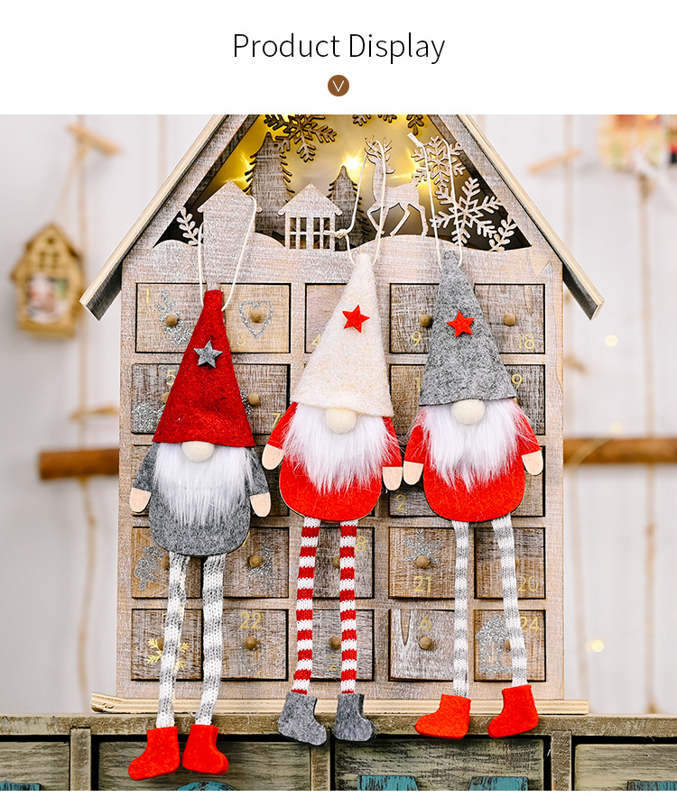 Wholesale Christmas Rudolph Hanging Legs Doll Pendant Decoration Nihaojewelry display picture 9