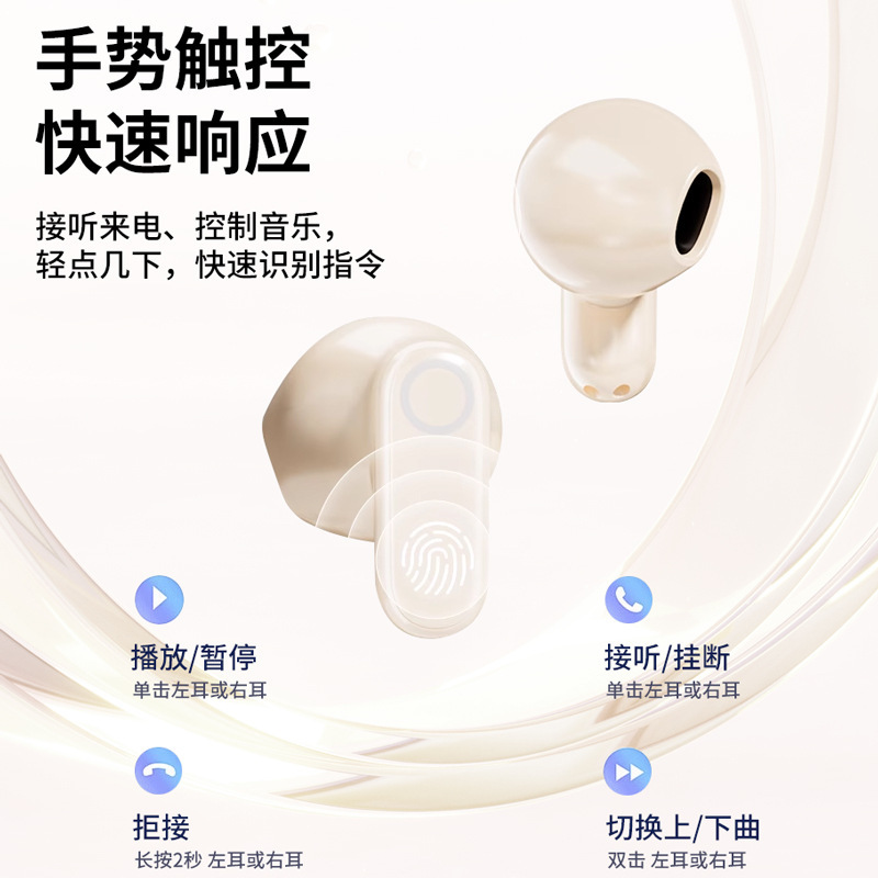 Bluetoothイヤホン2025新型スマート無線短柄移動半入耳式騒音低減高音質長航続|undefined