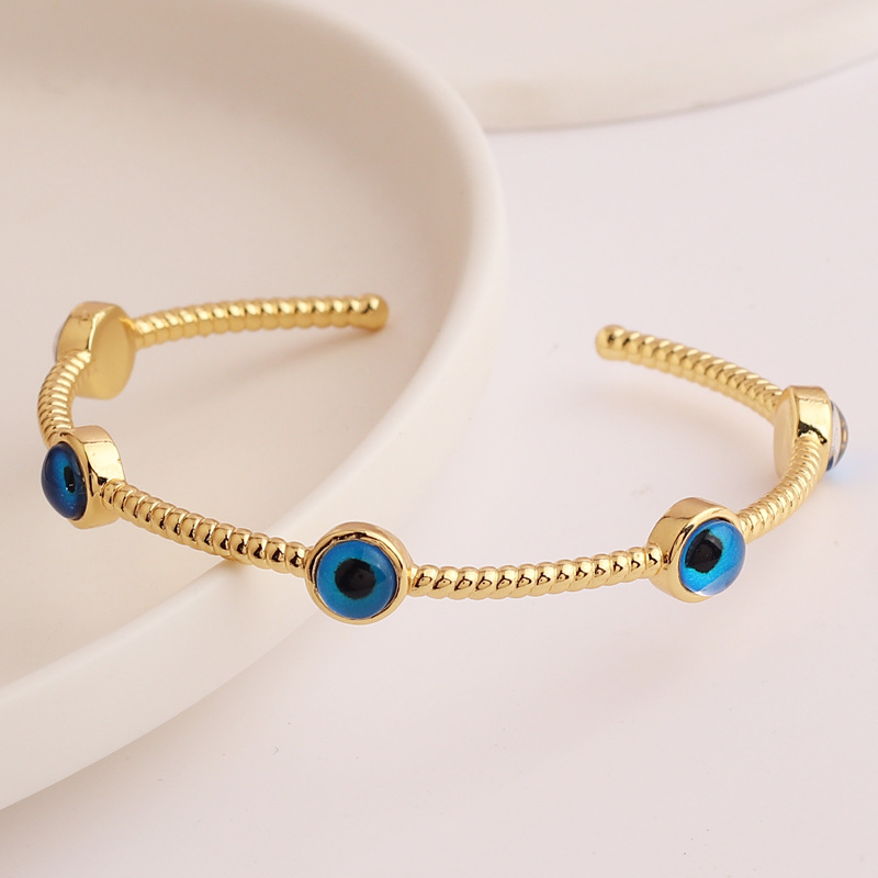 Fashion Devilu0027S Eye Copper Gold Plated Bangle