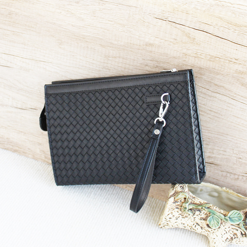 F71 퓨어 블랙 와이드 우븐 스퀘어 백