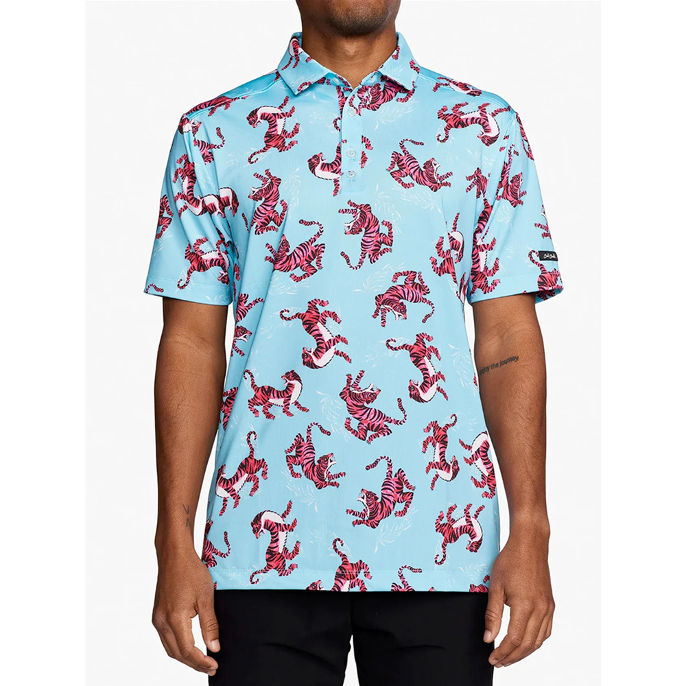 Cross-Border Summer Men's Golf Sports Polo Shirt, Ice Silk Feel T-Shirt, Tennis Wear, Quick-Dry Short-Sleeve Top