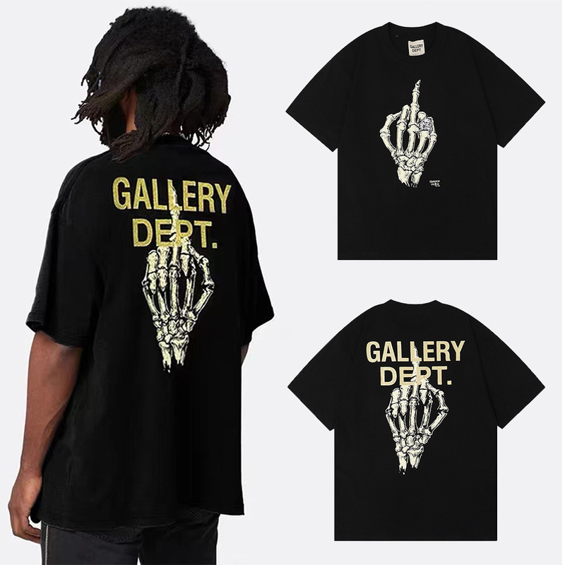 正確版GALLERY DEPT美潮洗水高品質プリント半袖高街落書きtシャツ|undefined
