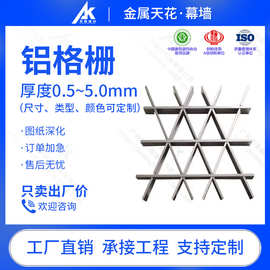 供应三角形铝格栅 异形六边格栅吊顶 铝格栅吊顶天花三角形铝吊顶