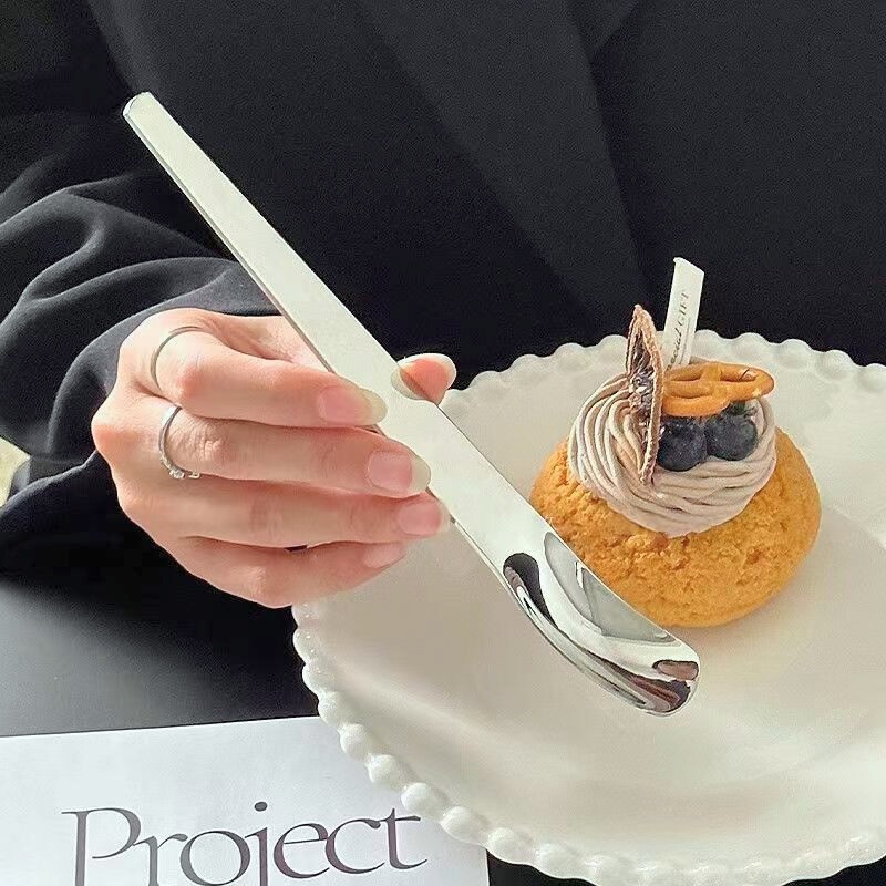 Cuchara de café de acero inoxidable con mango largo para postres_voghion.com